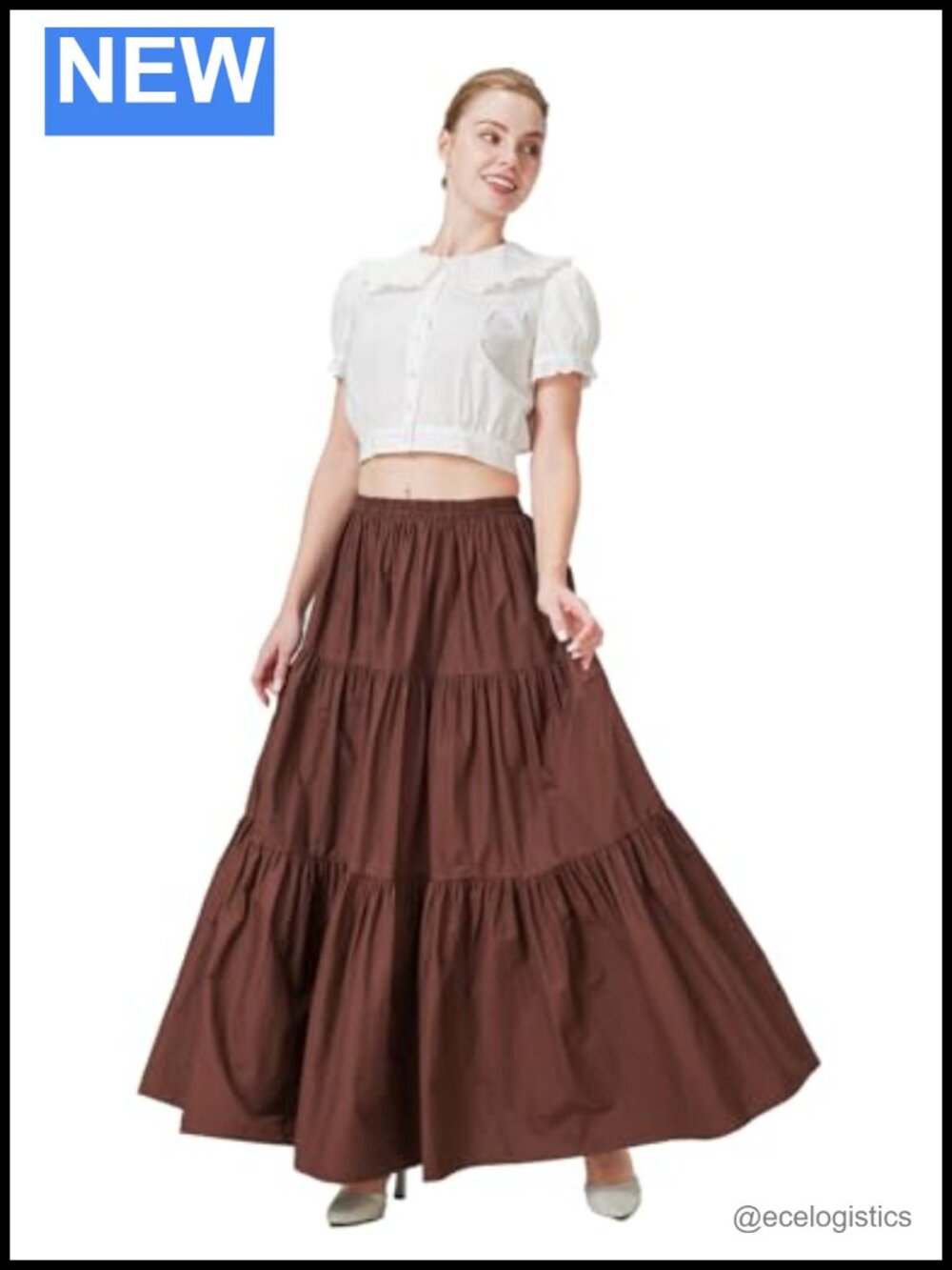 100% Cotton Victorian Maxi Skirt Women Gypsy Medieval Renaissance Boho Full